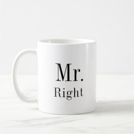 Mr. Right en Mrs. Always Right Passen getrouwd Koffiemok