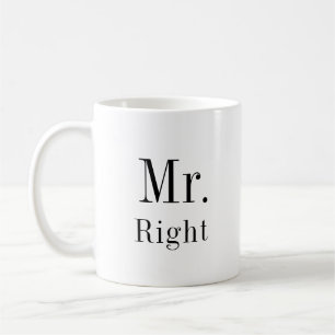 Mr. Right en Mrs. Always Right Passen getrouwd Koffiemok