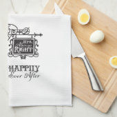 Mr. Right en Mrs. Always Right Wedding Marriage Theedoek (Quarter Fold)