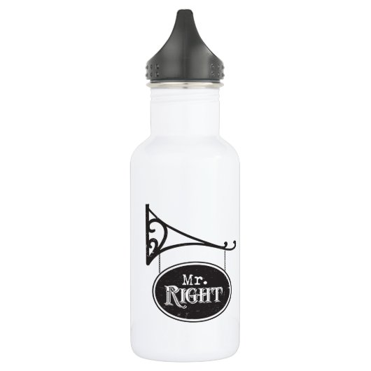 Mr. Right en Mrs. Always Right Wedding Marriage Waterfles (Links)