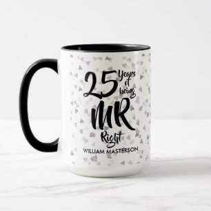Mr Right Fun 25e Zilveren Huwelijksjubileum Mok