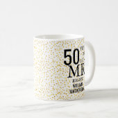 Mr Right Fun 50e trouwdag Koffiemok (Voorkant rechts)