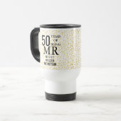 Mr Right Fun 50e trouwdag Reisbeker (Voorkant links)