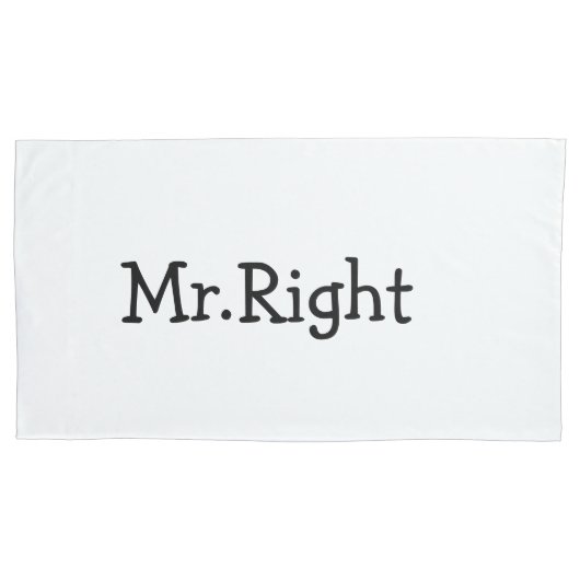 Mr. Right & Mrs. Always Right Kussenslopen voor ko (Voorkant-Links)