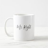Mr Right Script Mok Wedding Gift