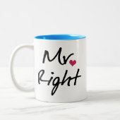 Mr Right Tweekleurige Koffiemok (Links)