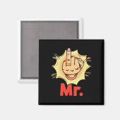 Mr. Ring Finger Huwelijksreis Huwelijksbruidegom Magneet (Voorkant / Achterkant)