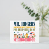 Mr Rogers heeft me niet voorbereid in mijn buurt Briefkaart (Staand voorkant)