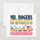 Mr Rogers heeft me niet voorbereid in mijn buurt Briefkaart (Voorkant / Achterkant)