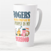 Mr Rogers heeft me niet voorbereid in mijn buurt Latte Mok (Rechterhoek)