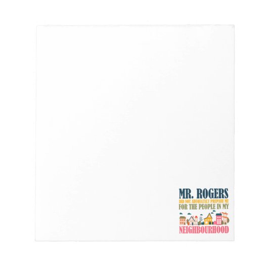 Mr Rogers heeft me niet voorbereid in mijn buurt Notitieblok (Voorkant)