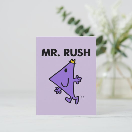 Mr Rush | Snel tempo Briefkaart (Staand voorkant)