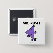 Mr Rush | Snel tempo Vierkante Button 5,1 Cm (Voorkant /achterkant)