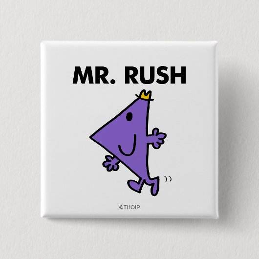 Mr Rush | Snel tempo Vierkante Button 5,1 Cm (Voorkant)