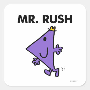 Mr Rush   Snel tempo Vierkante Sticker