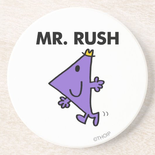 Mr Rush | Snel tempo Zandsteen Onderzetter (Voorkant)