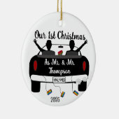 Mr.'s 1st Christmas Passen getrouwd Keramisch Orna Keramisch Ornament (Rechts)