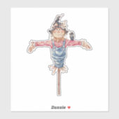 Mr. Scarecrow – Schattige Halloween personage Sticker (Vel)