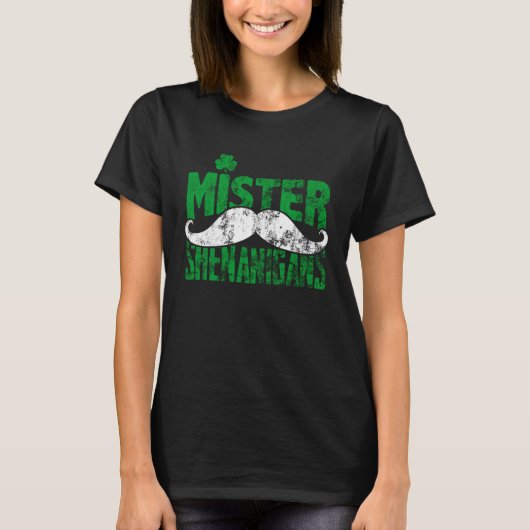 Mr Shenanigans Drinking Drunk St Patricks Drinkin T-shirt (Voorkant)