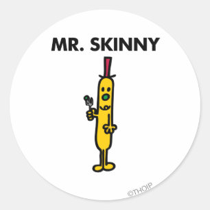 Mr Skinny   Erwten en vork Ronde Sticker