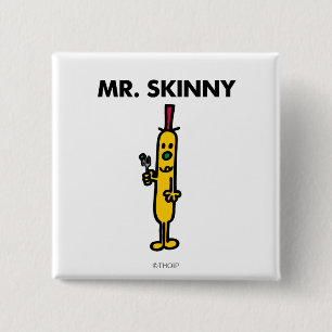 Mr Skinny Erwten en vork Vierkante Button 5,1 Cm