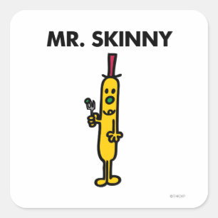 Mr Skinny   Erwten en vork Vierkante Sticker