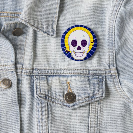 Mr Skull Ronde Button 5,7 Cm (In situ)