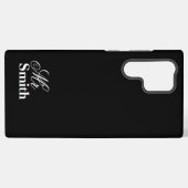 Mr. Smith White Persoonlijke naam Zwart Samsung Galaxy Hoesje (Achterkant horizontaal)