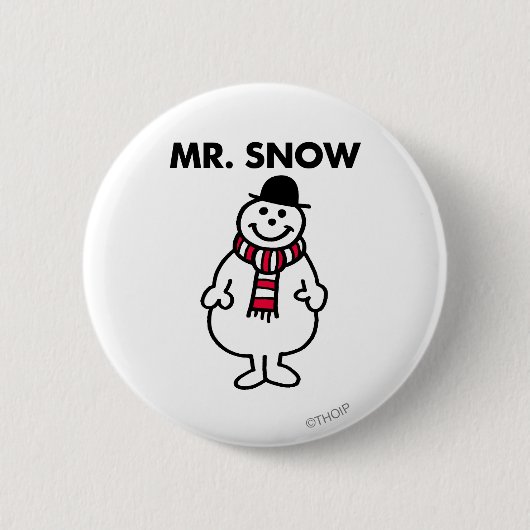 Mr Snow | Klassieke houding Ronde Button 5,7 Cm (Voorkant)