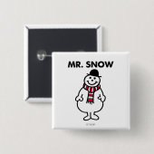 Mr Snow | Klassieke houding Vierkante Button 5,1 Cm (Voorkant /achterkant)