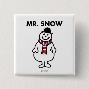 Mr Snow Klassieke houding Vierkante Button 5,1 Cm