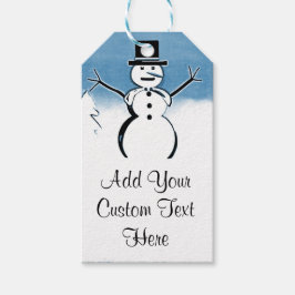 Mr Snowman Custom Winter Feestdagen Cadeau Labels Cadeaulabel