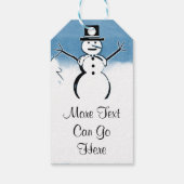 Mr Snowman Custom Winter Feestdagen Cadeau Labels Cadeaulabel (Achterkant)