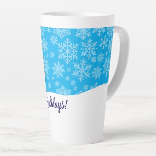 Mr. Snowman Happy Holidays Latte Mok (Rechterhoek)