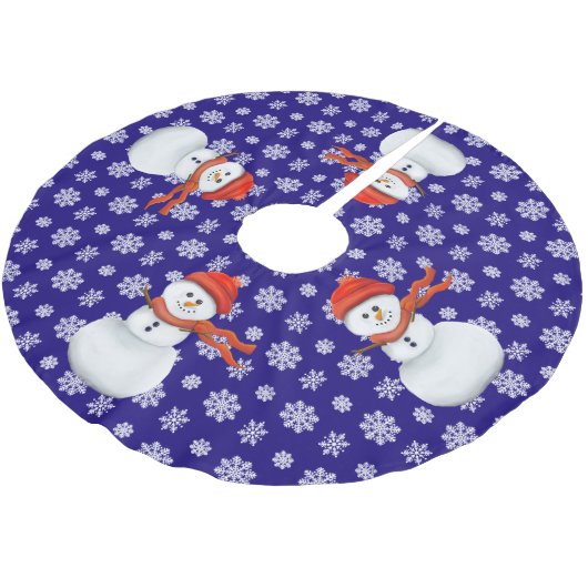 Mr. Snowman Kerstboom Rok (Gekanteld)