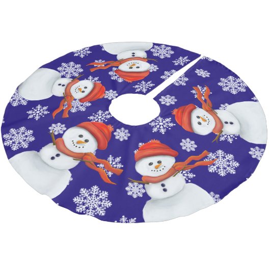 Mr. Snowman Kerstboom Rok (Gekanteld)