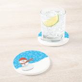 Mr Snowman Zandsteen Onderzetter (Zijkant)