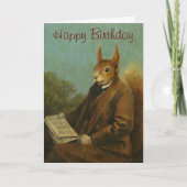 Mr Squirrel Birthday Kaart (Voorkant)