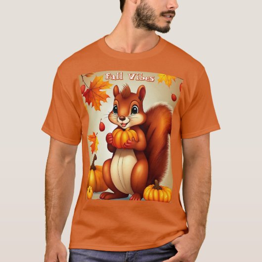 Mr. Squirrel Fall Vibes T-Shirt (Voorkant)