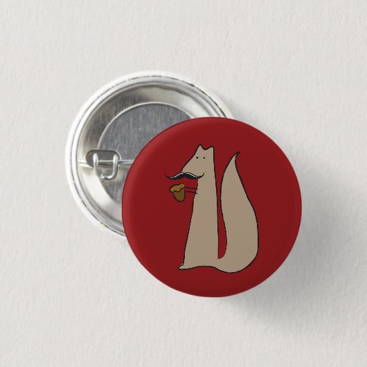 Mr Squirrel Ronde Button 3,2 Cm (Voorkant /achterkant)