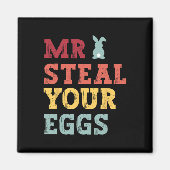 Mr Steal Your Eggs Pasen Jongens Peuters Fun Sprin Magneet (Voorkant)