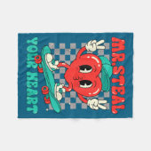 Mr Steal Your Heart For Boys Toddlers Valentine's Fleece Deken (Voorkant (Horizontaal))