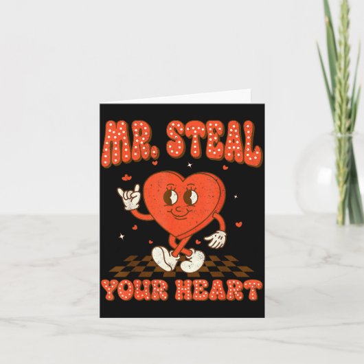 Mr Steal Your Heart For Boys Toddlers Valentine's  Kaart (Voorkant)