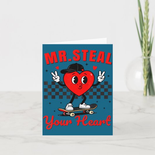 Mr Steal Your Heart For Boys Toddlers Valentine's  Kaart (Voorkant)