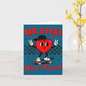 Mr Steal Your Heart For Boys Toddlers Valentine's  Kaart (Gele Bloem)