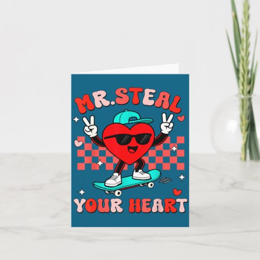 Mr Steal Your Heart For Boys Toddlers Valentine's  Kaart (Voorkant)