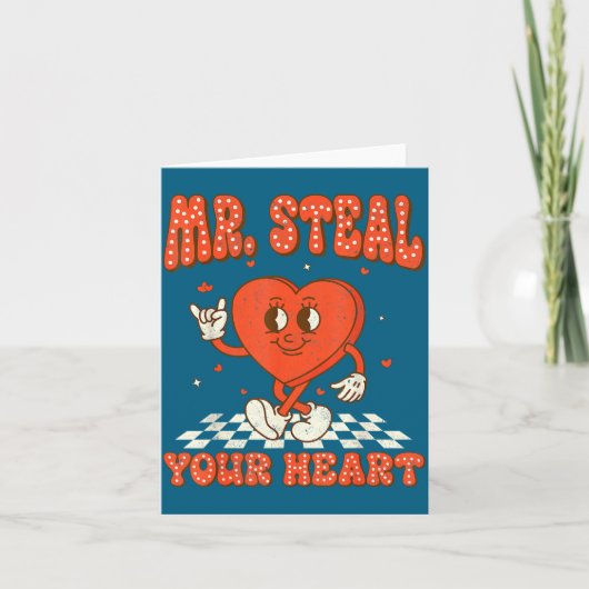 Mr Steal Your Heart For Boys Toddlers Valentine's  Kaart (Voorkant)