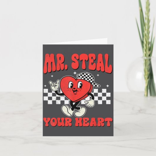 Mr Steal Your Heart For Boys Toddlers Valentine's  Kaart (Voorkant)