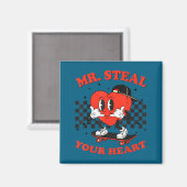 Mr Steal Your Heart For Boys Toddlers Valentine's  Magneet (Voorkant / Achterkant)