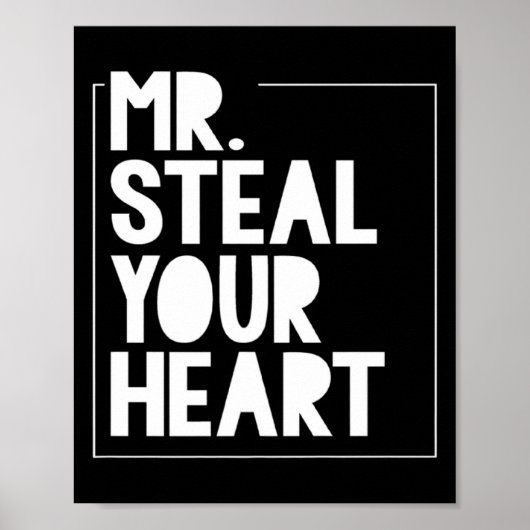Mr Steal Your Heart For Boys Toddlers Valentines _ Poster (Voorkant)